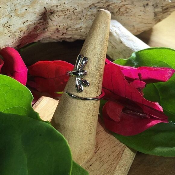 Dragonfly Sterling Silver Wrap Ring Sizes 7,10,11 - Picture 6 of 6